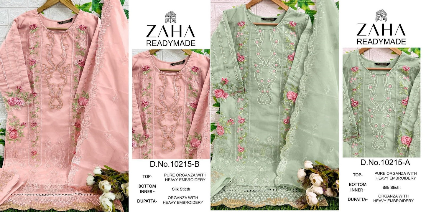 10215 Zaha Organza Pakistani Readymade Suits