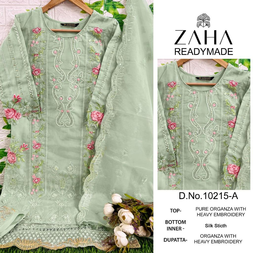 10215 Zaha Organza Pakistani Readymade Suits