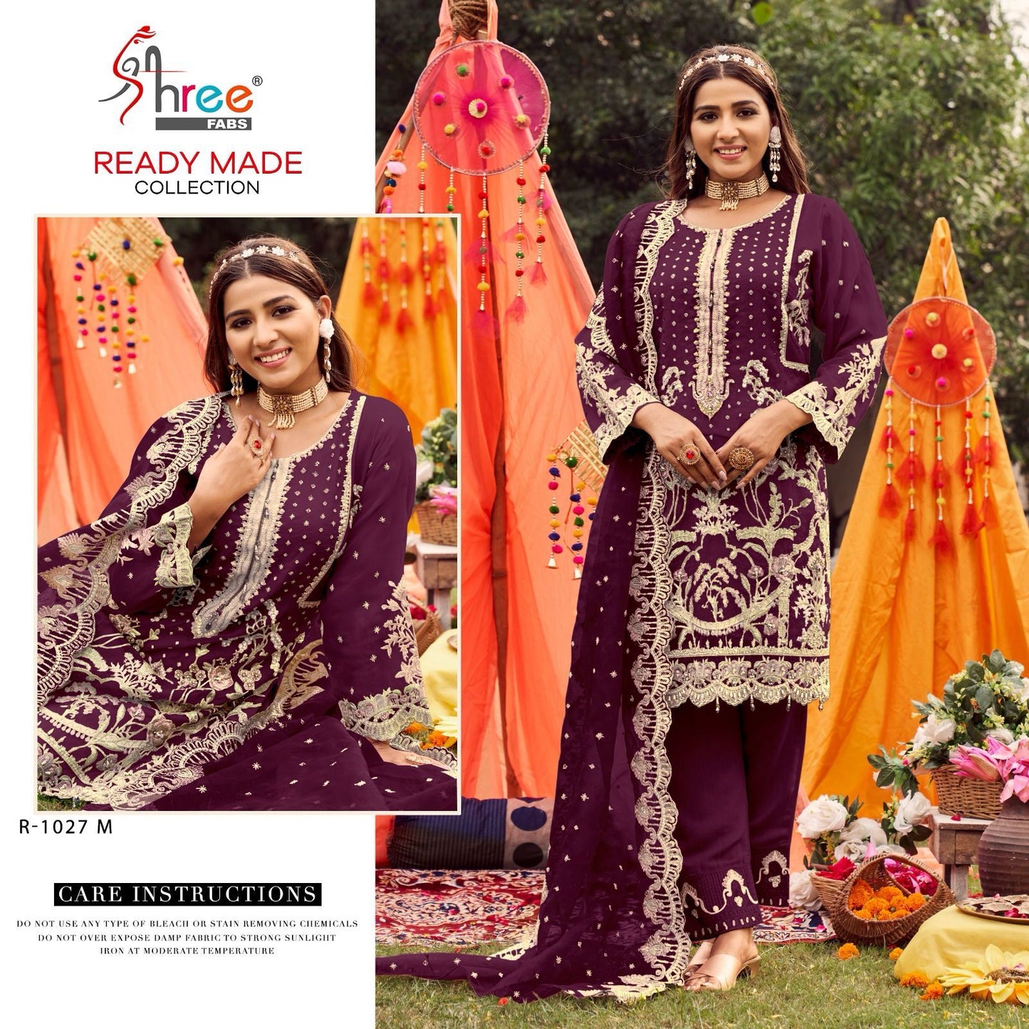 1027-New Shree Fabs Organza Pakistani Readymade Suits