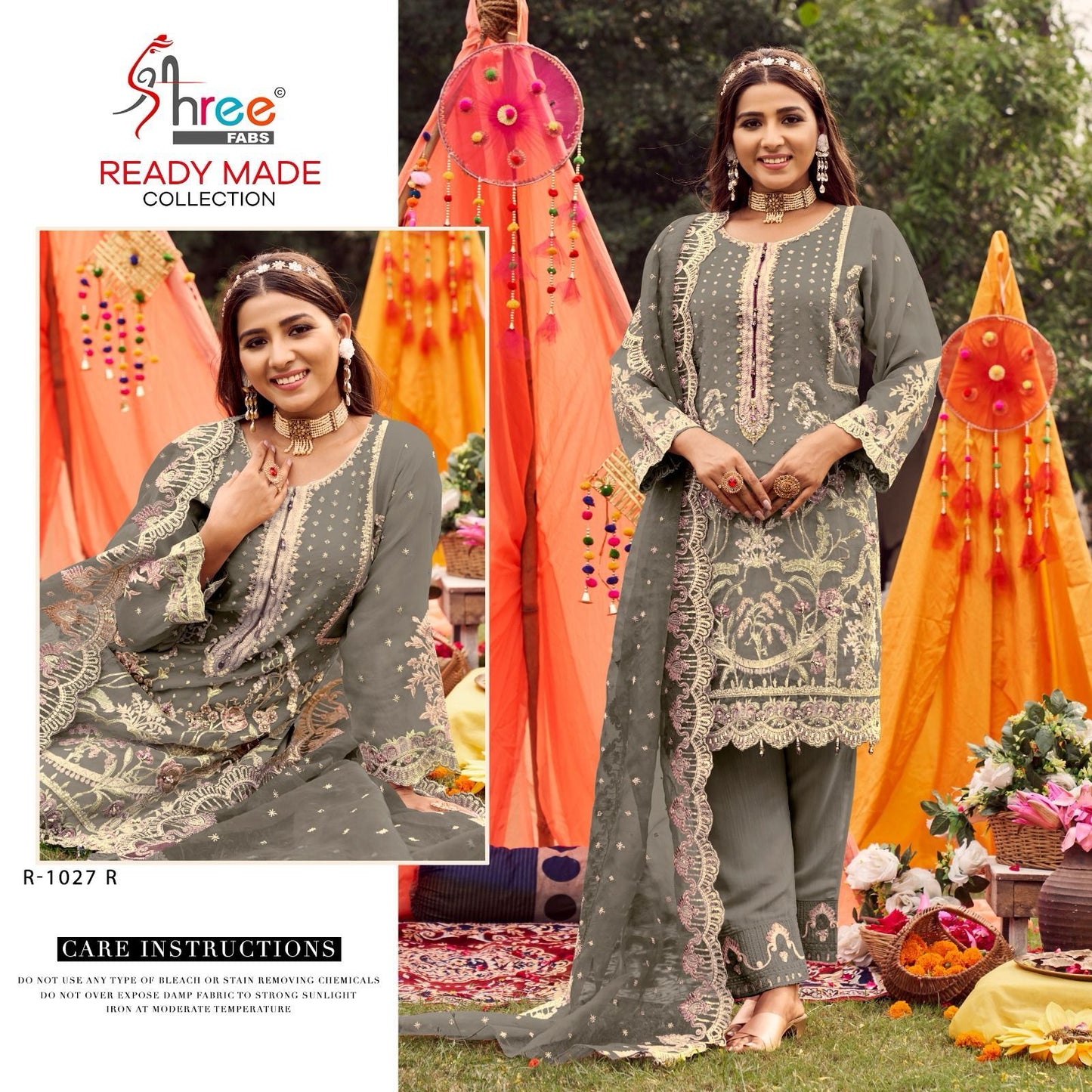 1027-Rstu Shree Fabs Organza Pakistani Readymade Suits