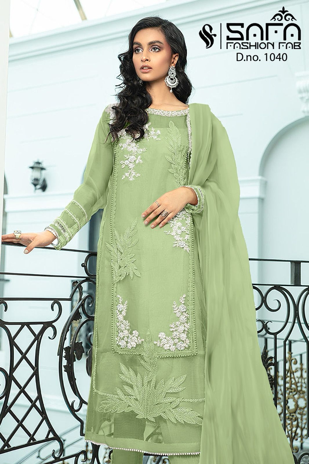 1040-2112 Safa Fashion Fab Georgette Pakistani Readymade Suits
