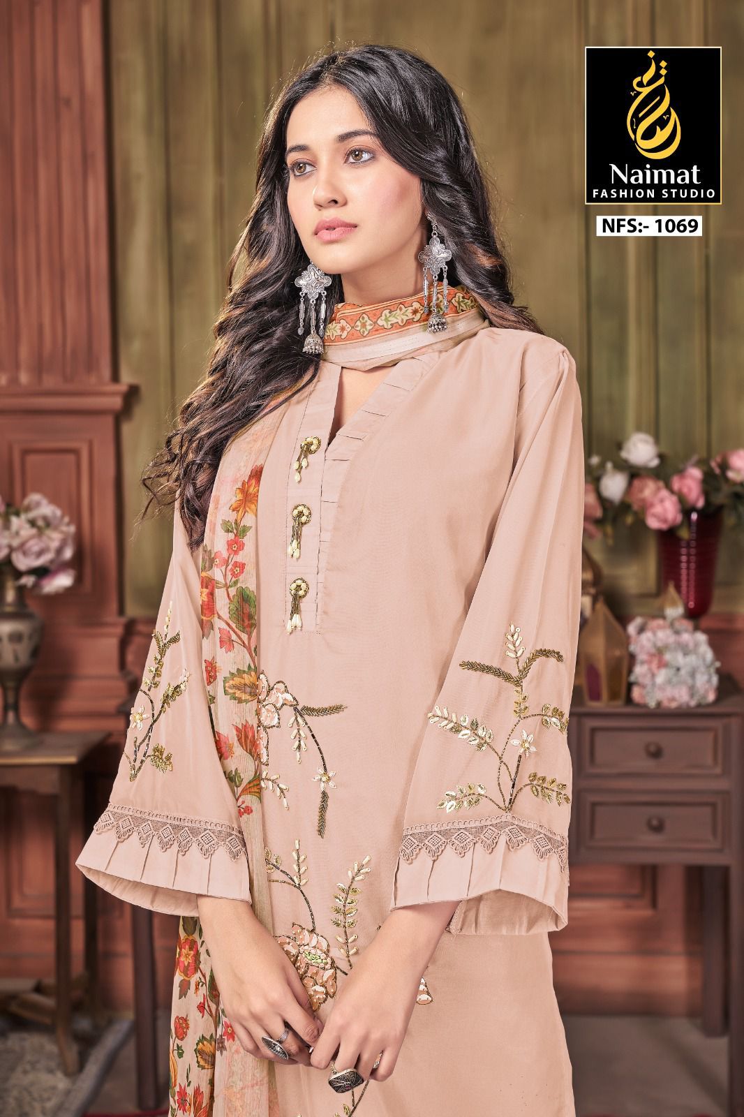 1069 Naimat Fashion Studio Organza Pakistani Readymade Suits