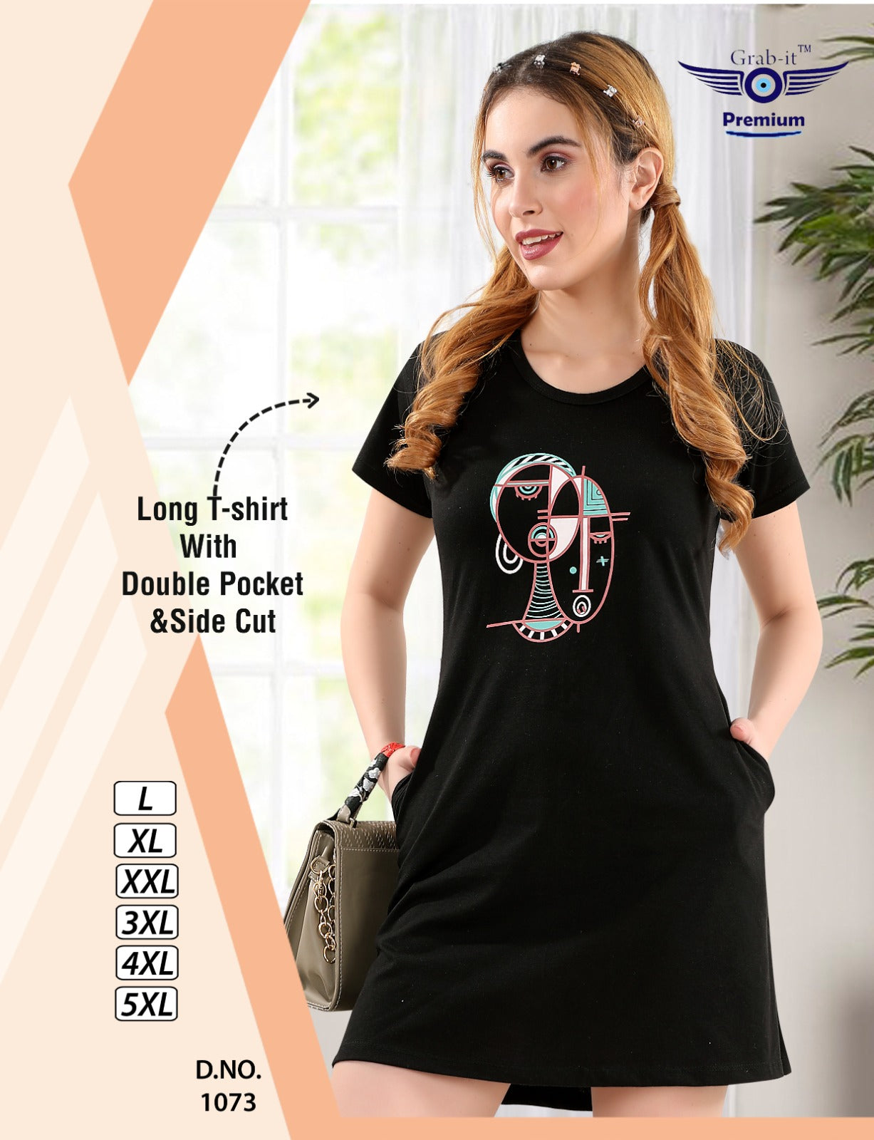 1073 Grab It Sinker Women Long Tshirt
