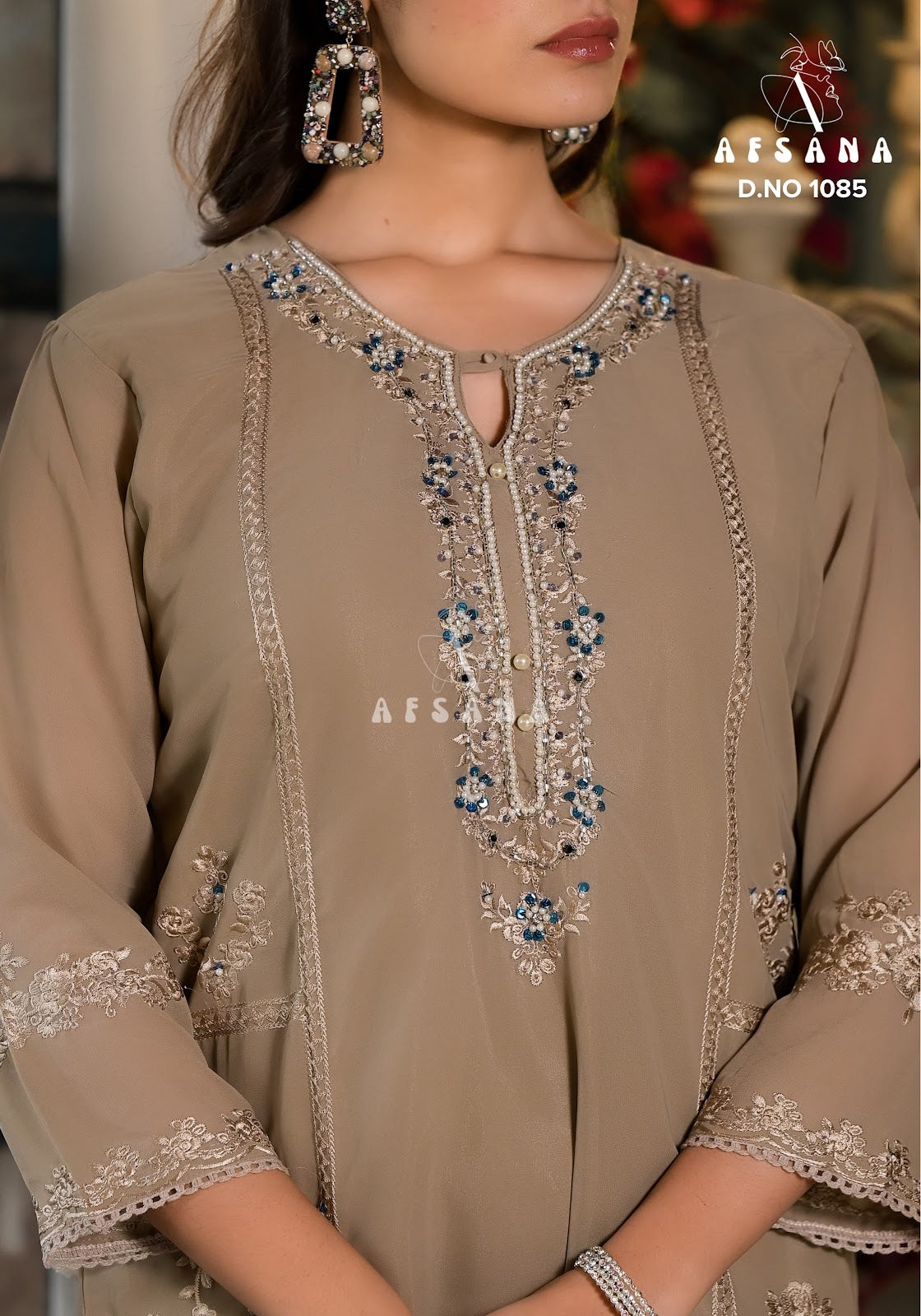 1085 Afsana Georgette Readymade Pant Style Suits