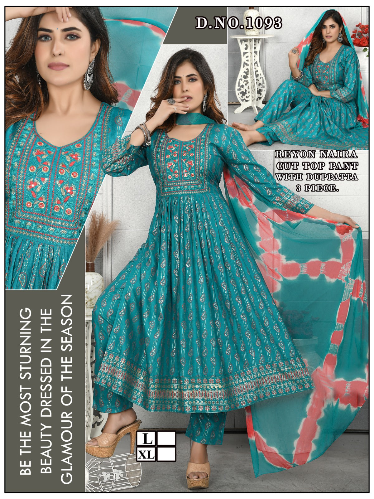 1090-1093 Violet Rayon Readymade Pant Style Suits