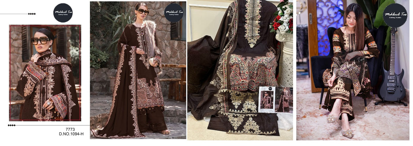 1094-Colors Mehboob Tex Cotton Pakistani Patch Work Suits