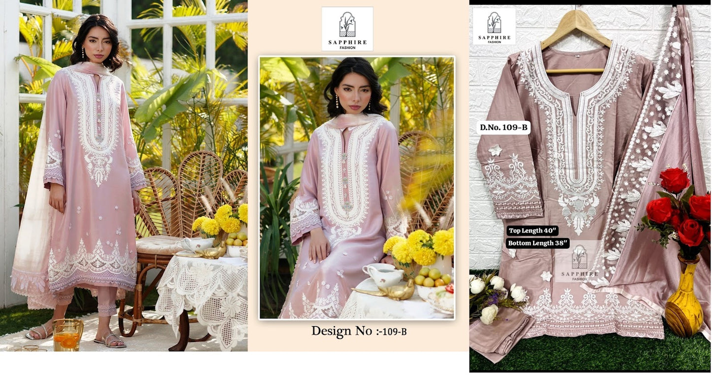 109 Sapphire Jaam Cotton Pakistani Readymade Suits