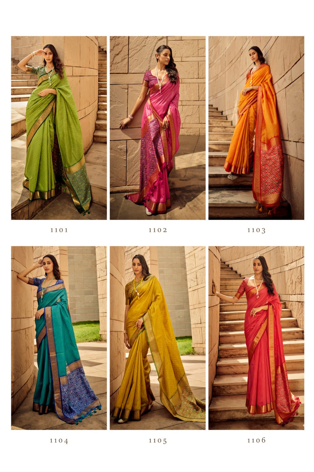 1101-1106 Rajtex Handloom Silk Sarees