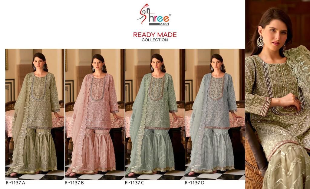 1137 Shree Fabs Organza Pakistani Readymade Suits