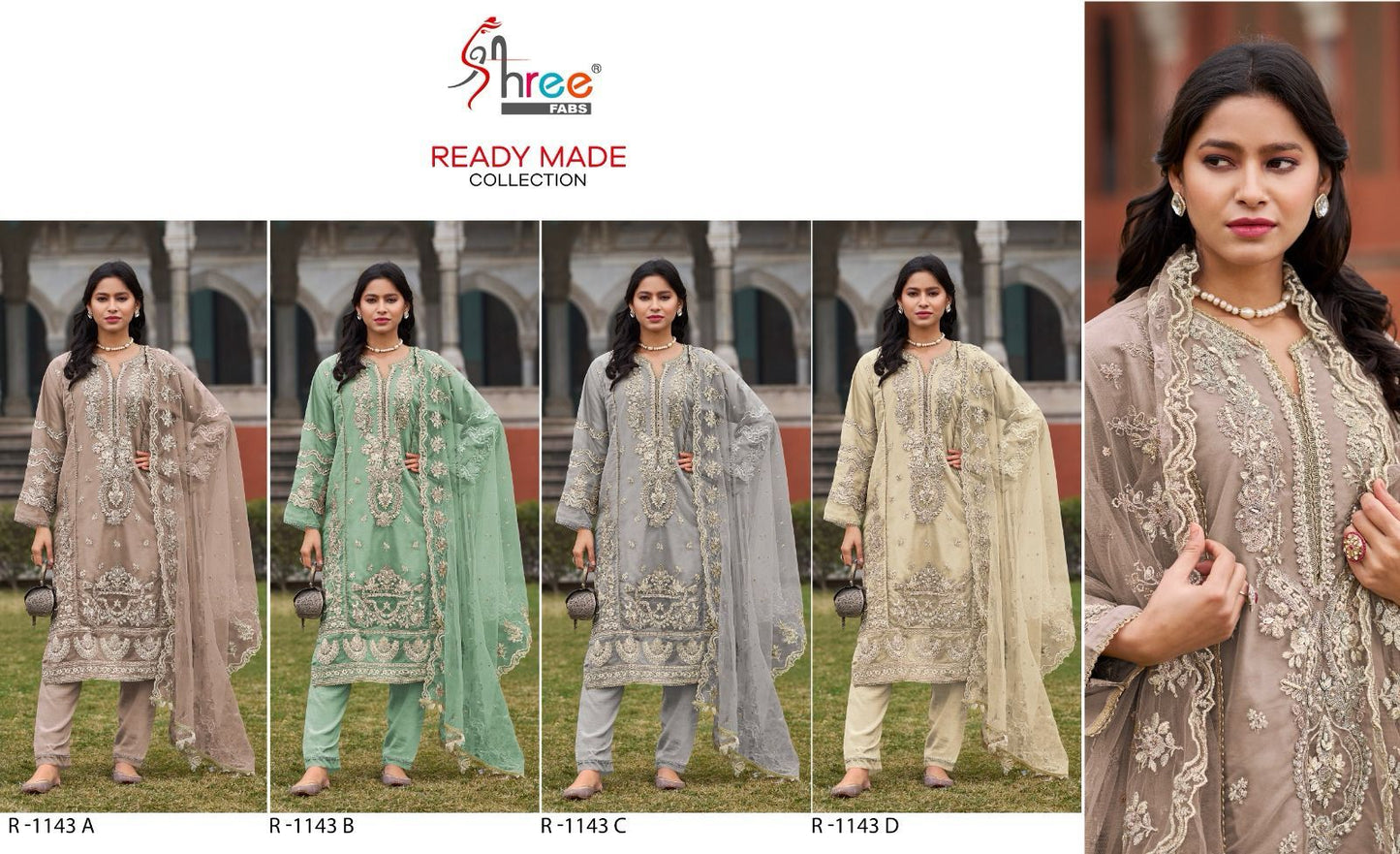 1143 Shree Fabs Organza Pakistani Readymade Suits