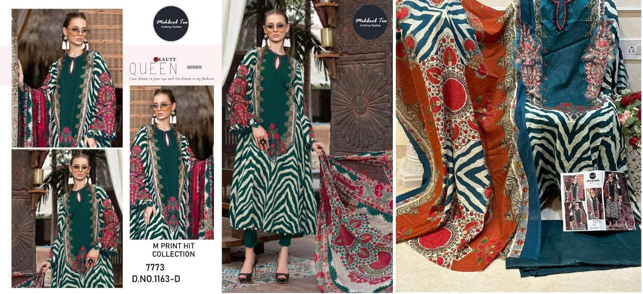 1163 Mehboob Tex Cotton Pakistani Patch Work Suits