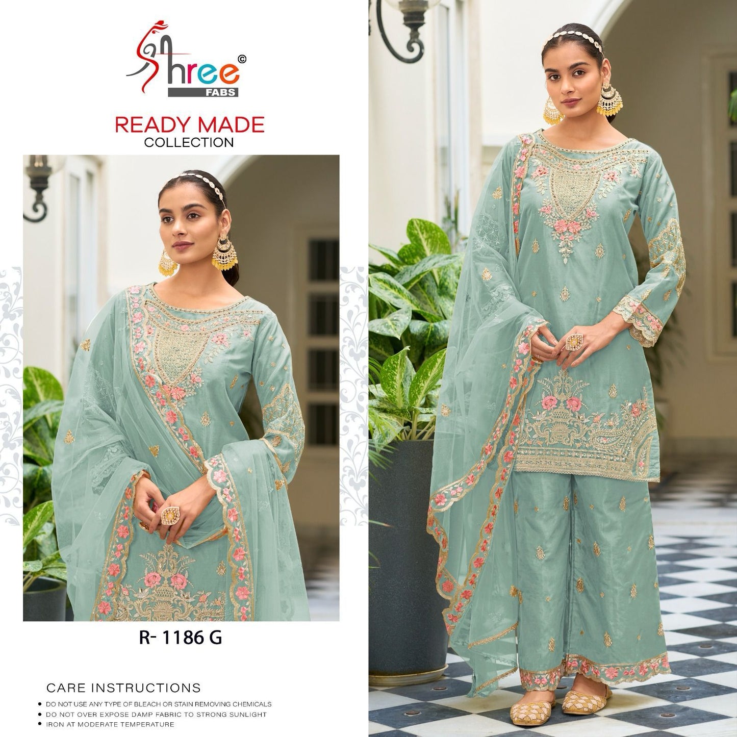 1186-Efgh Shree Fabs Organza Pakistani Readymade Suits