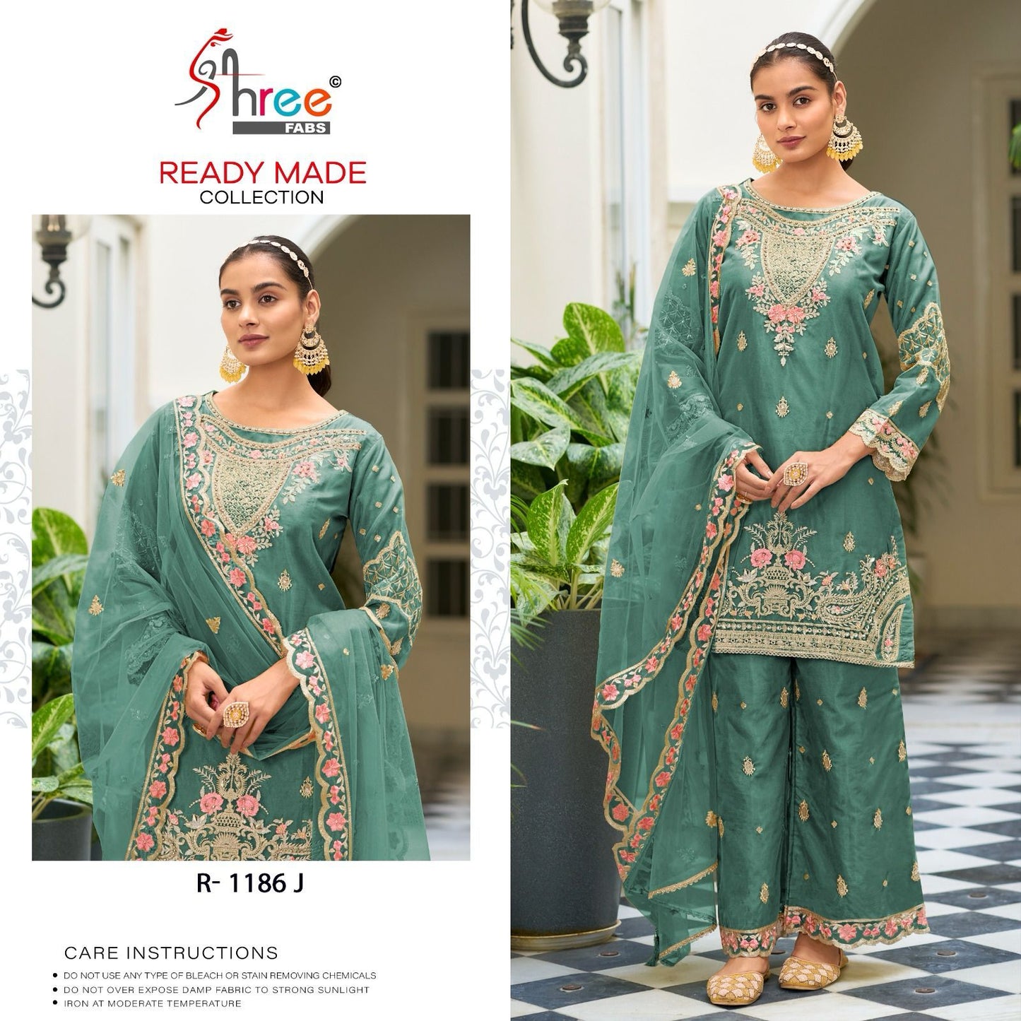 1186 Shree Fabs Organza Pakistani Readymade Suits