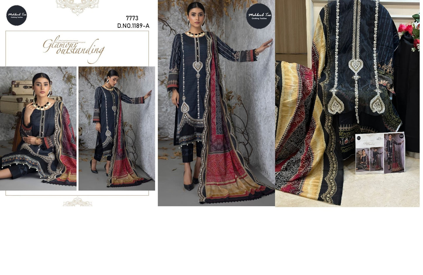 1189 Mehboob Tex Cotton Pakistani Patch Work Suits