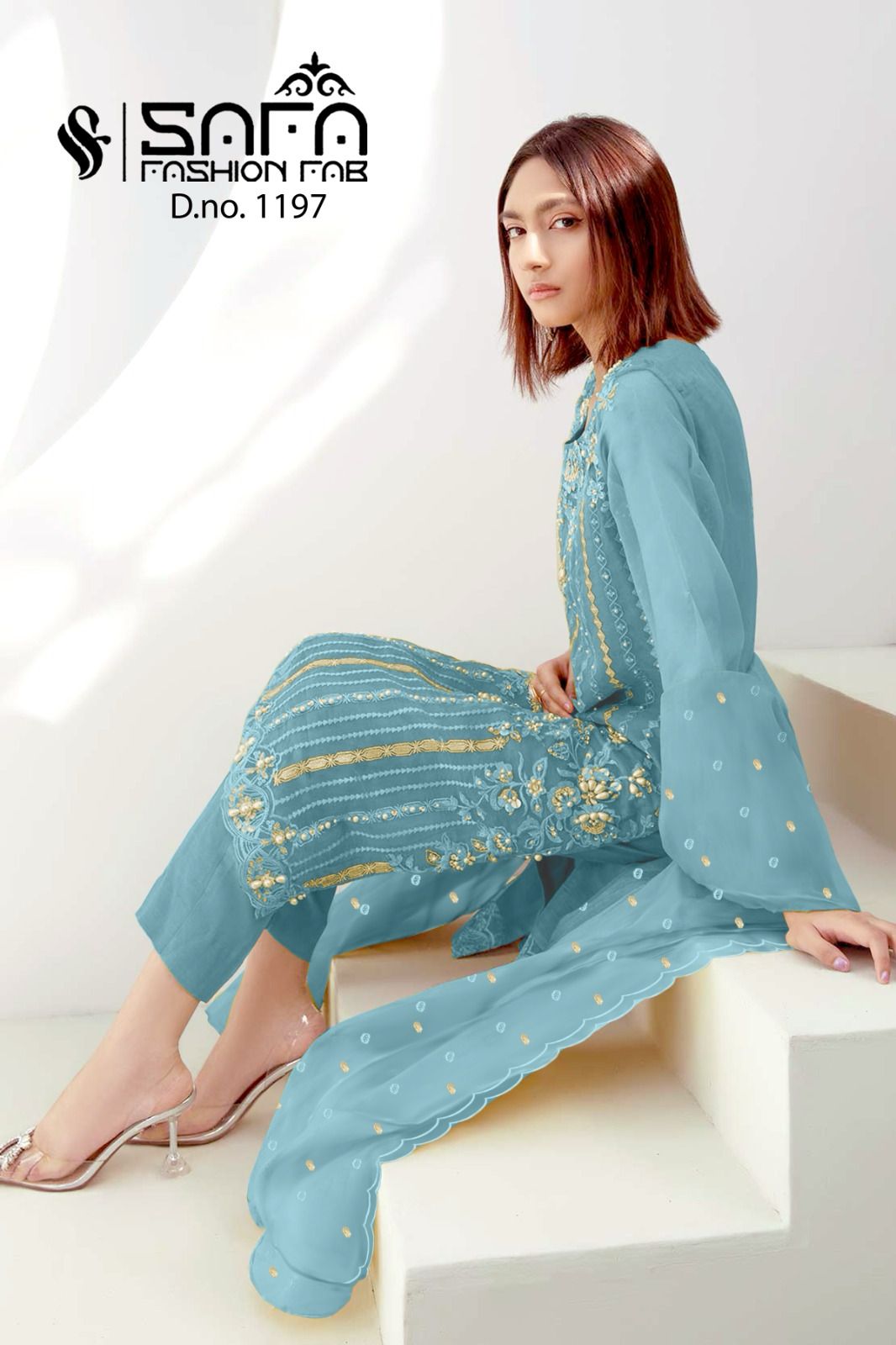 1197 Safa Fashion Fab Organza Pakistani Readymade Suits