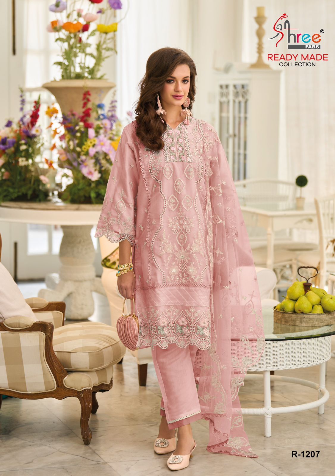 1207 Shree Fabs Organza Pakistani Readymade Suits