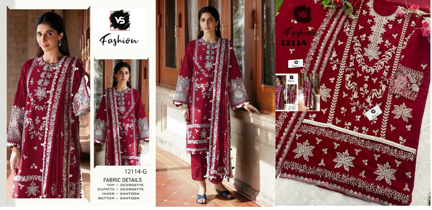 12114 Vs Fashion Georgette Pakistani Salwar Suits