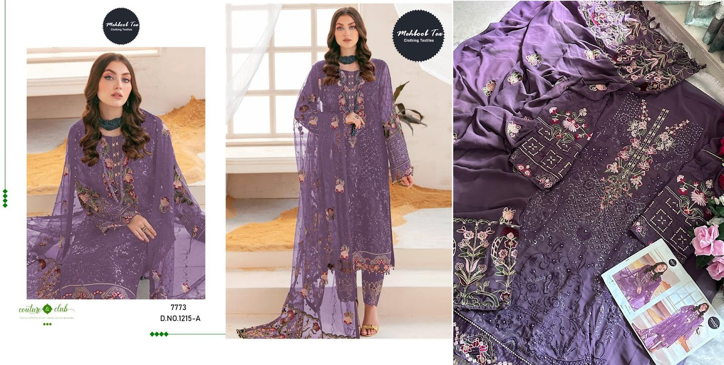 1215 Mehboob Tex Georgette Pakistani Salwar Suits