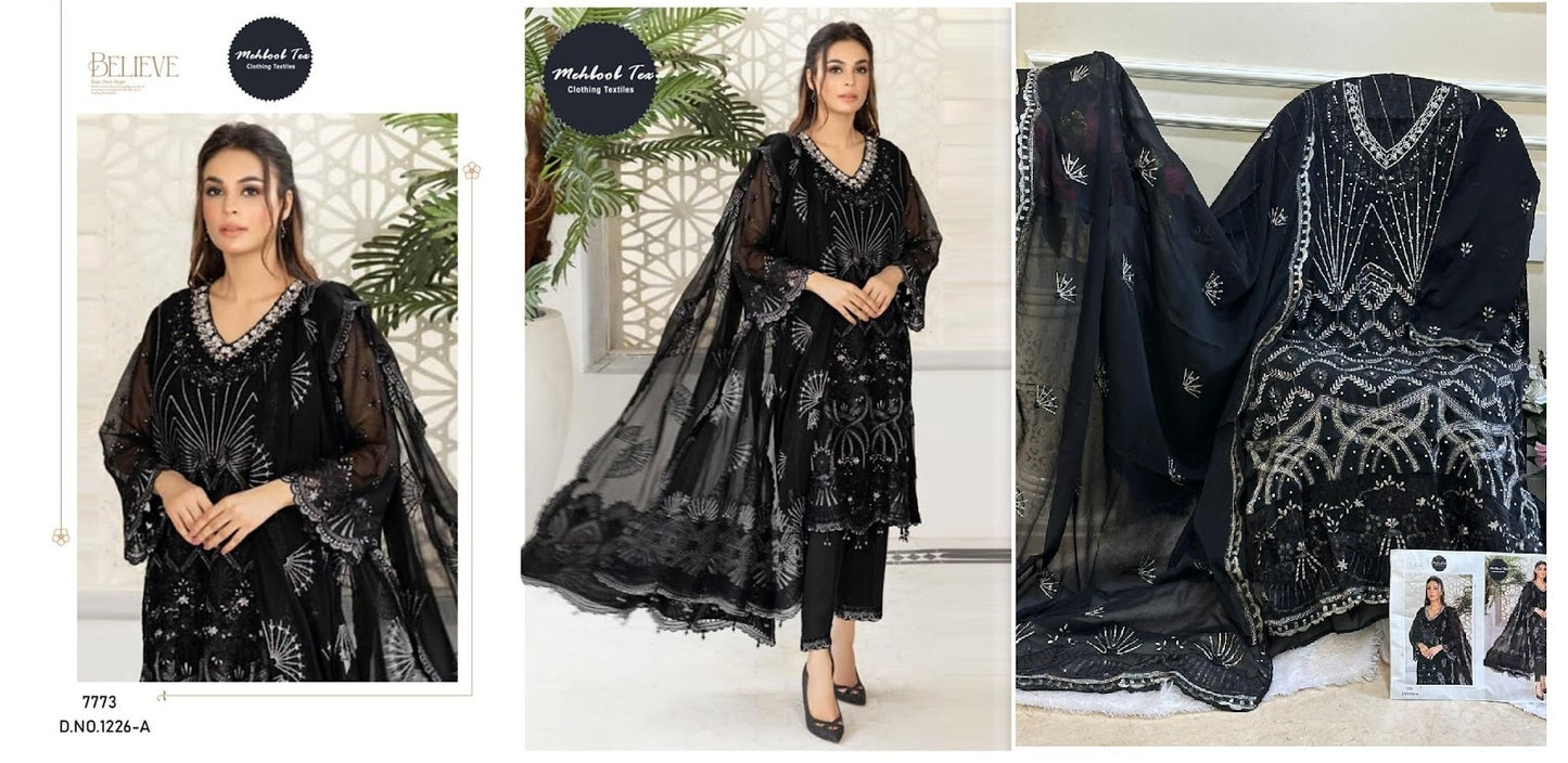 1226 Mehboob Tex Georgette Pakistani Salwar Suits