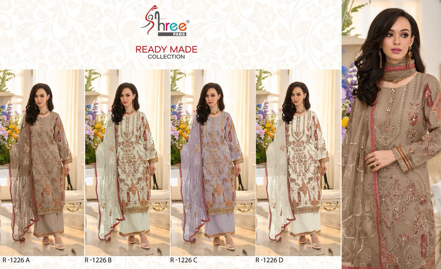 1226 Shree Fabs Organza Pakistani Readymade Suits