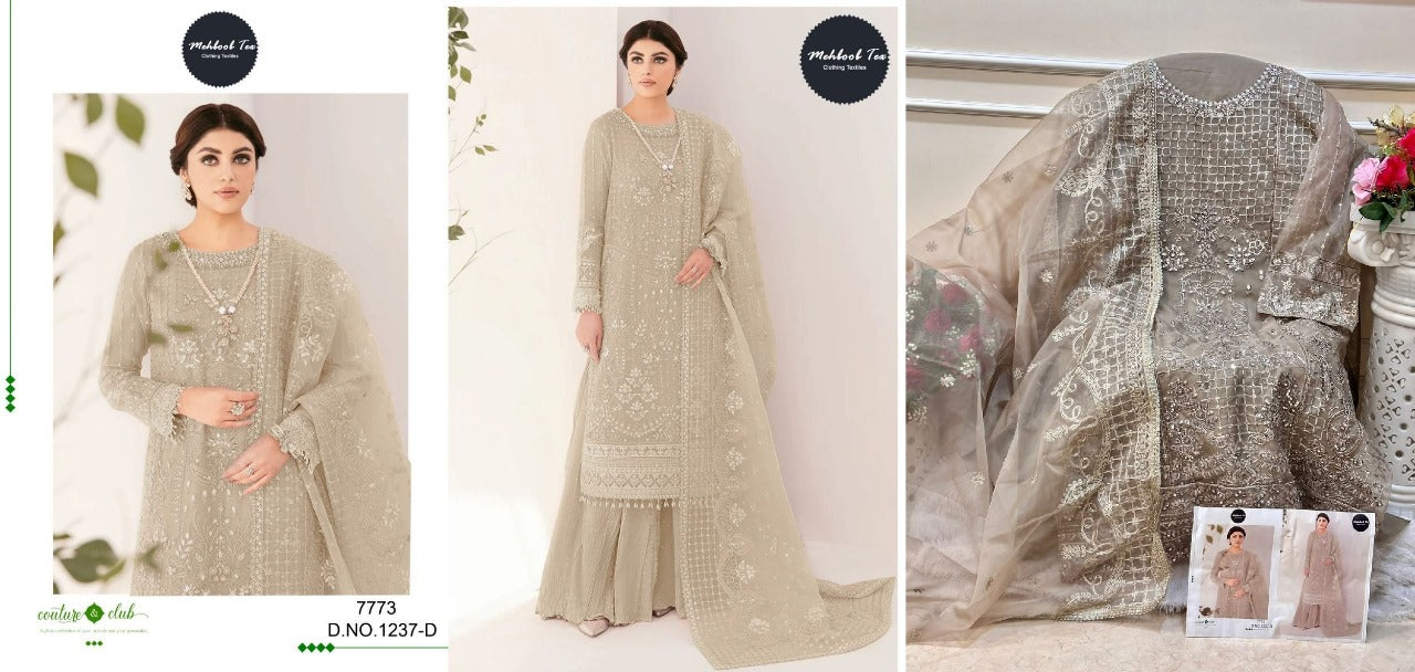 1237 Mehboob Tex Georgette Pakistani Salwar Suits