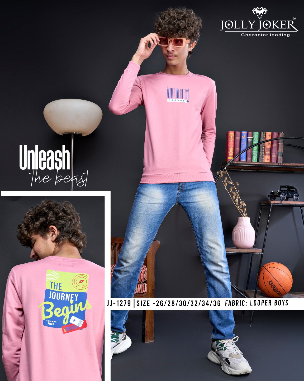 1279 Jolly Joker Cotton Looper Boys Tshirt