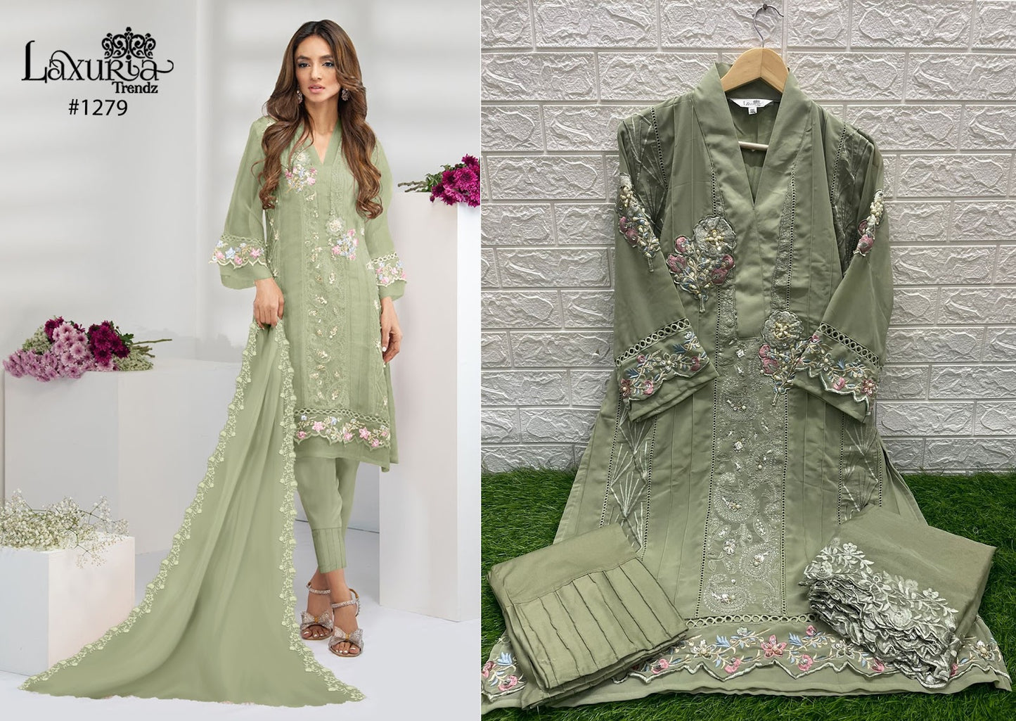 1279 Laxuria Trendz Georgette Pakistani Readymade Suits