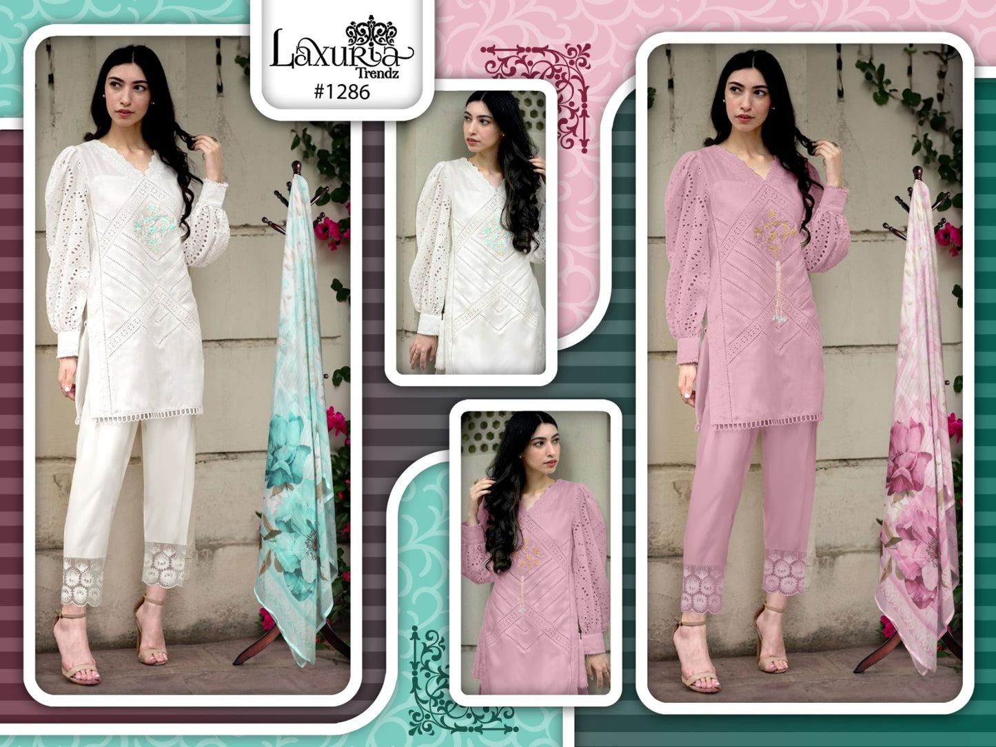 1286 Laxuria Trendz Georgette Pakistani Readymade Suits