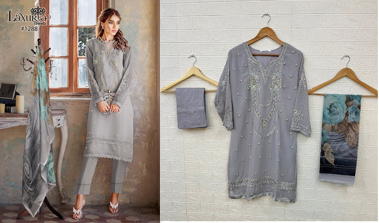 1288 Laxuria Trendz Georgette Pakistani Readymade Suits