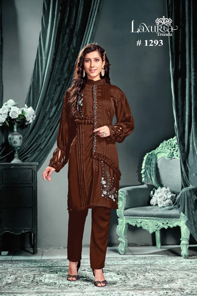 1293 Laxuria Trendz Satin Co Ord Set