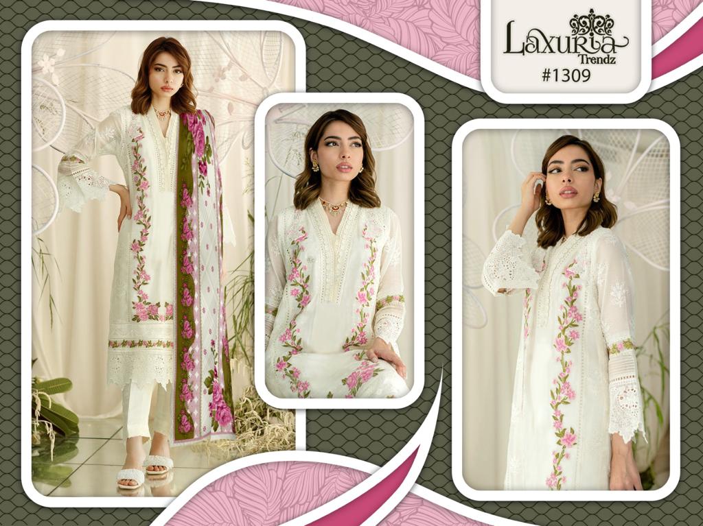 1309 Laxuria Trendz Georgette Pakistani Readymade Suits