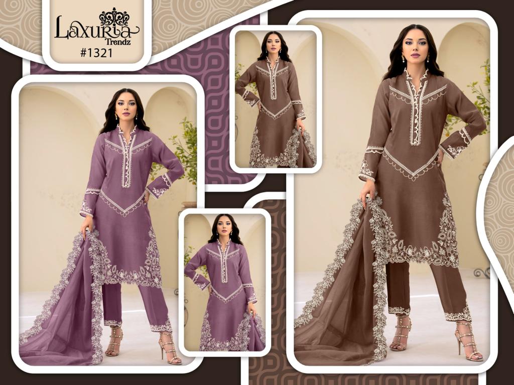 1321 Laxuria Trendz Faux Georgette Pakistani Readymade Suits