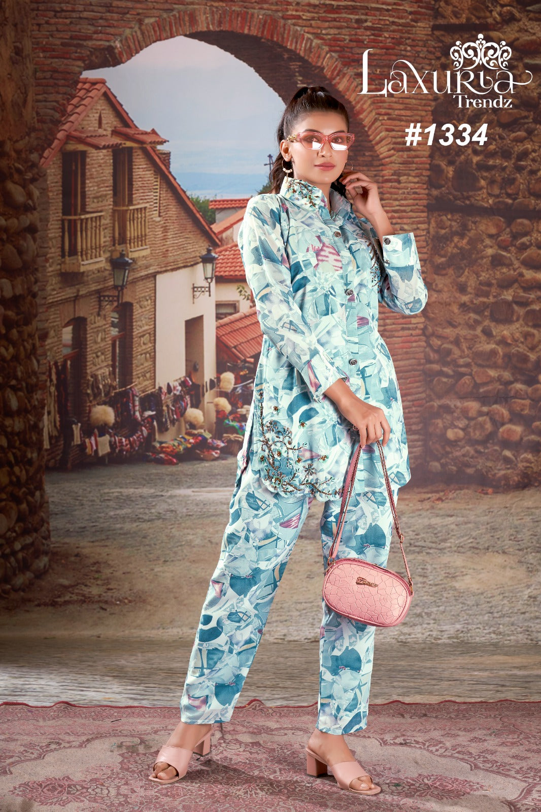 1334 Laxuria Trendz Georgette Co Ord Set