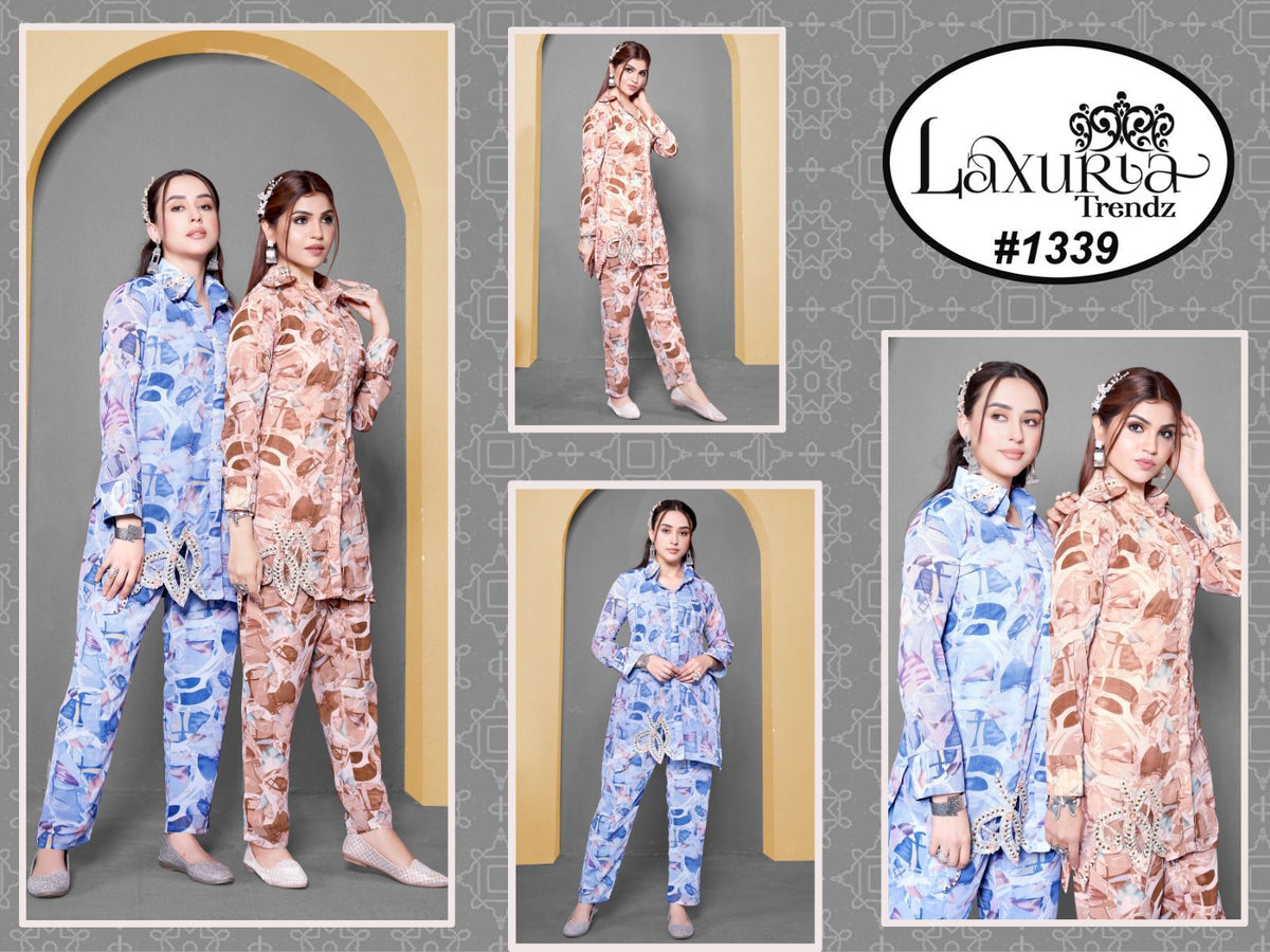1339 Laxuria Trendz Georgette Co Ord Set
