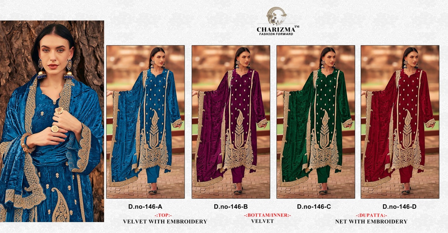 146 Charizma Designer Velvet Suits