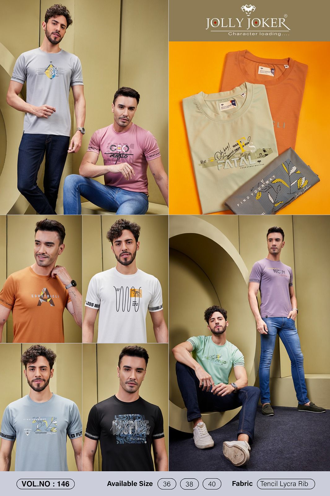 146 Jolly Joker Tencil Lycra Mens Tshirts