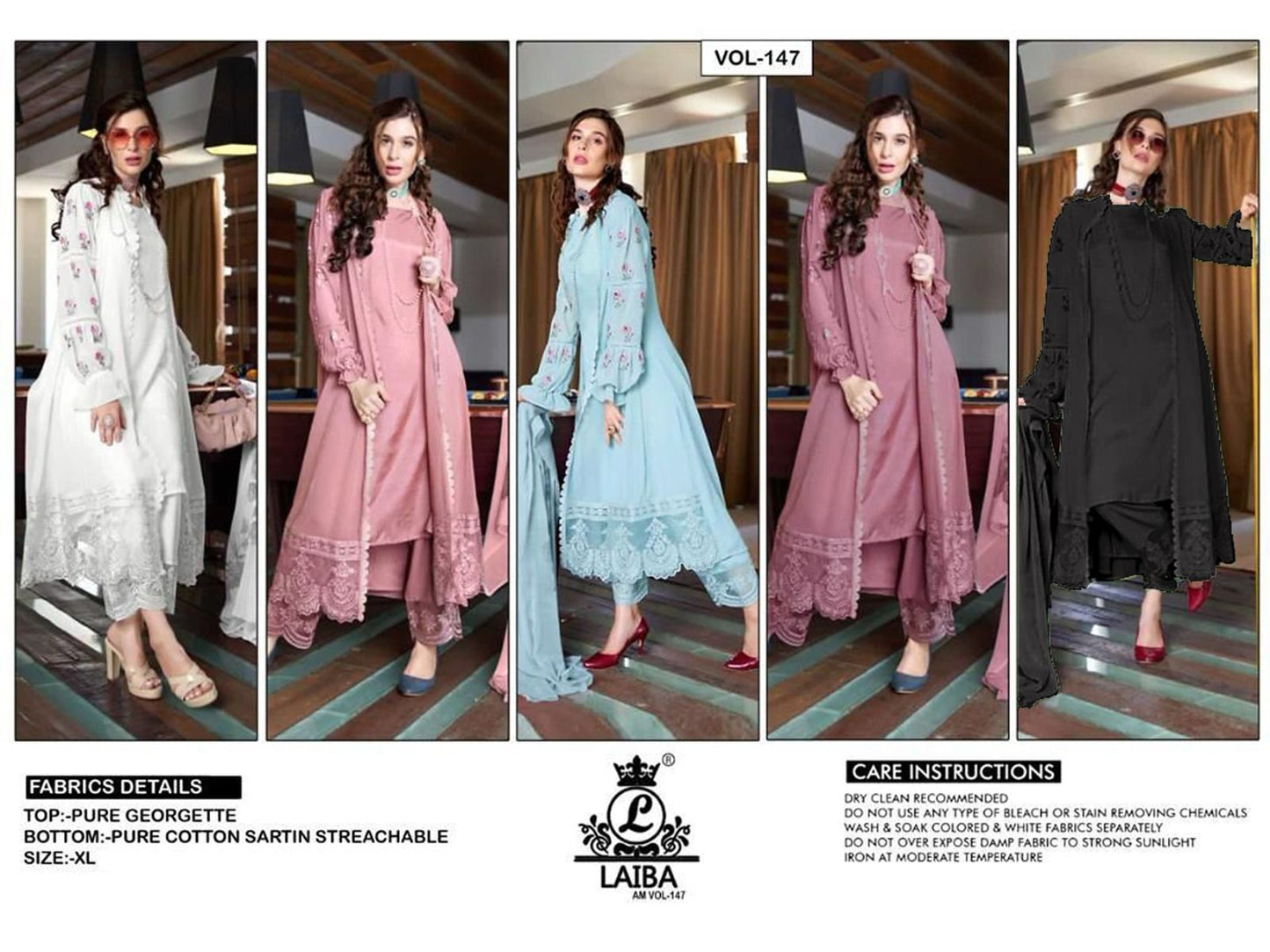 147 Laiba Georgette Pakistani Readymade Suits