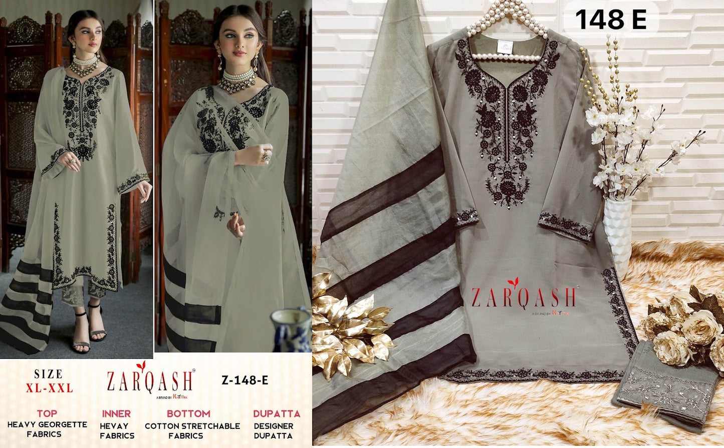 148 Zarqash Georgette Pakistani Readymade Suits