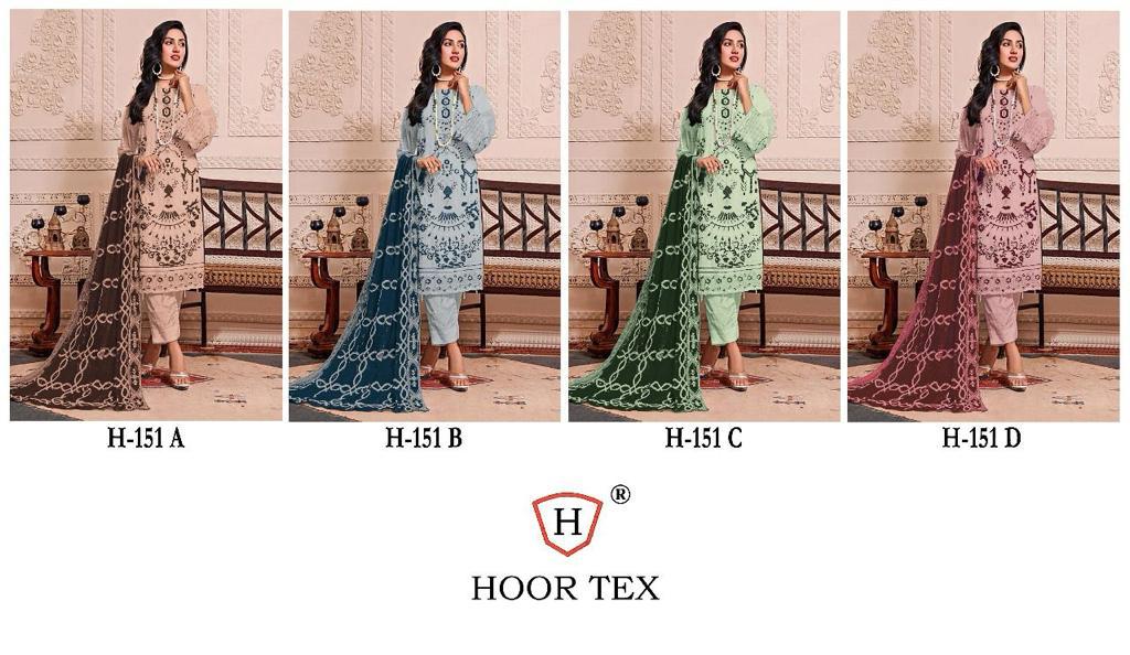 151 Hoor Tex Georgette Pakistani Salwar Suits