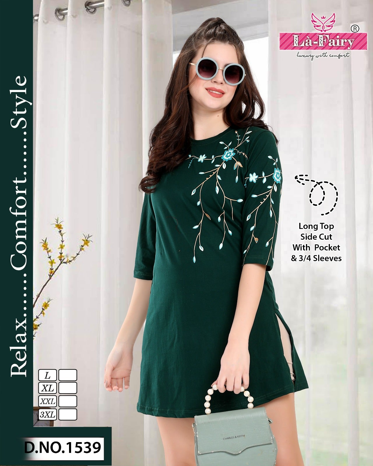 1539 La Fairy Designer Long Top