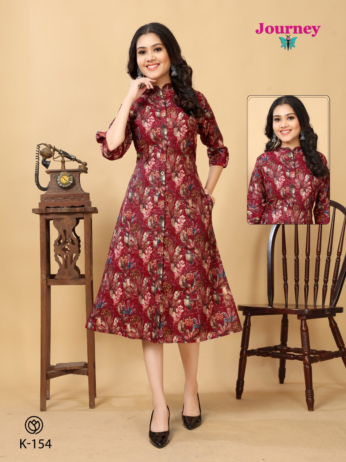 154-155 Journey Design Chanderi One Piece