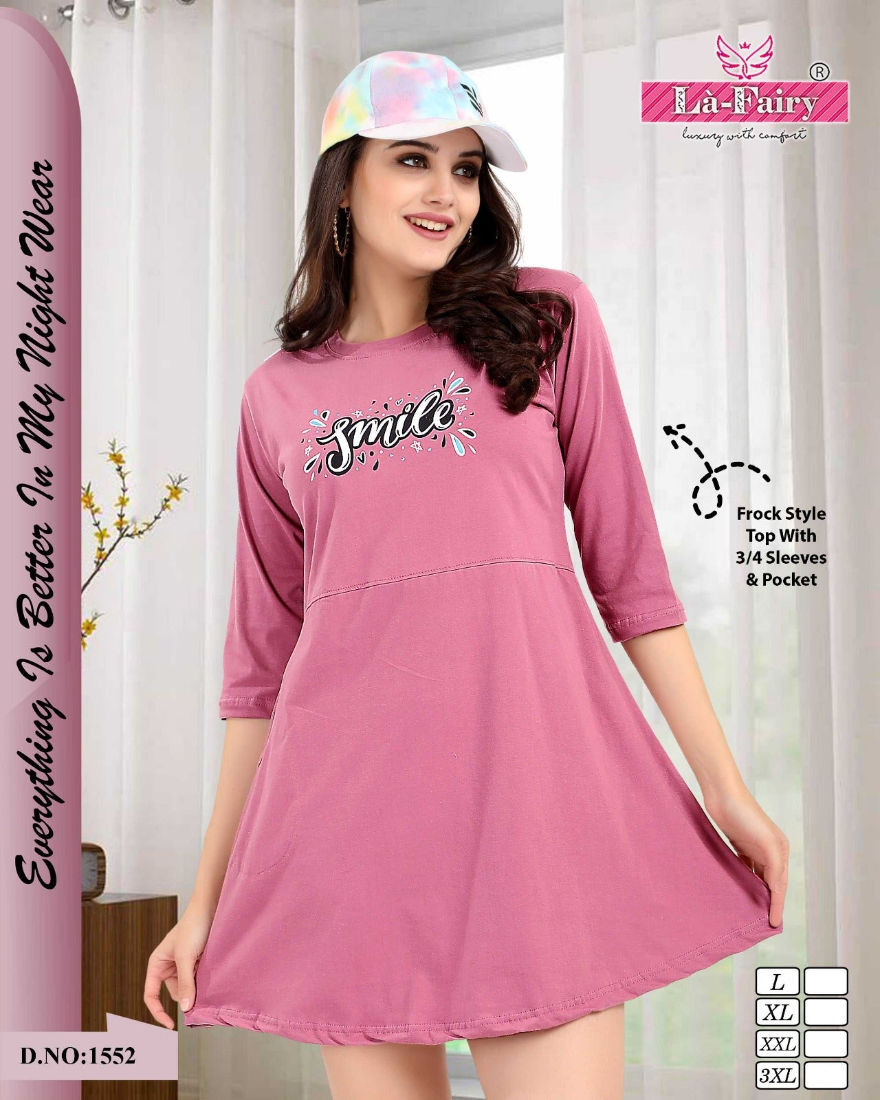 1552 La Fairy Sinker Designer Long Top
