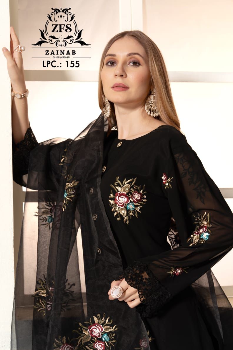 155 Zainab Fashion Studio Georgette Pakistani Readymade Suits