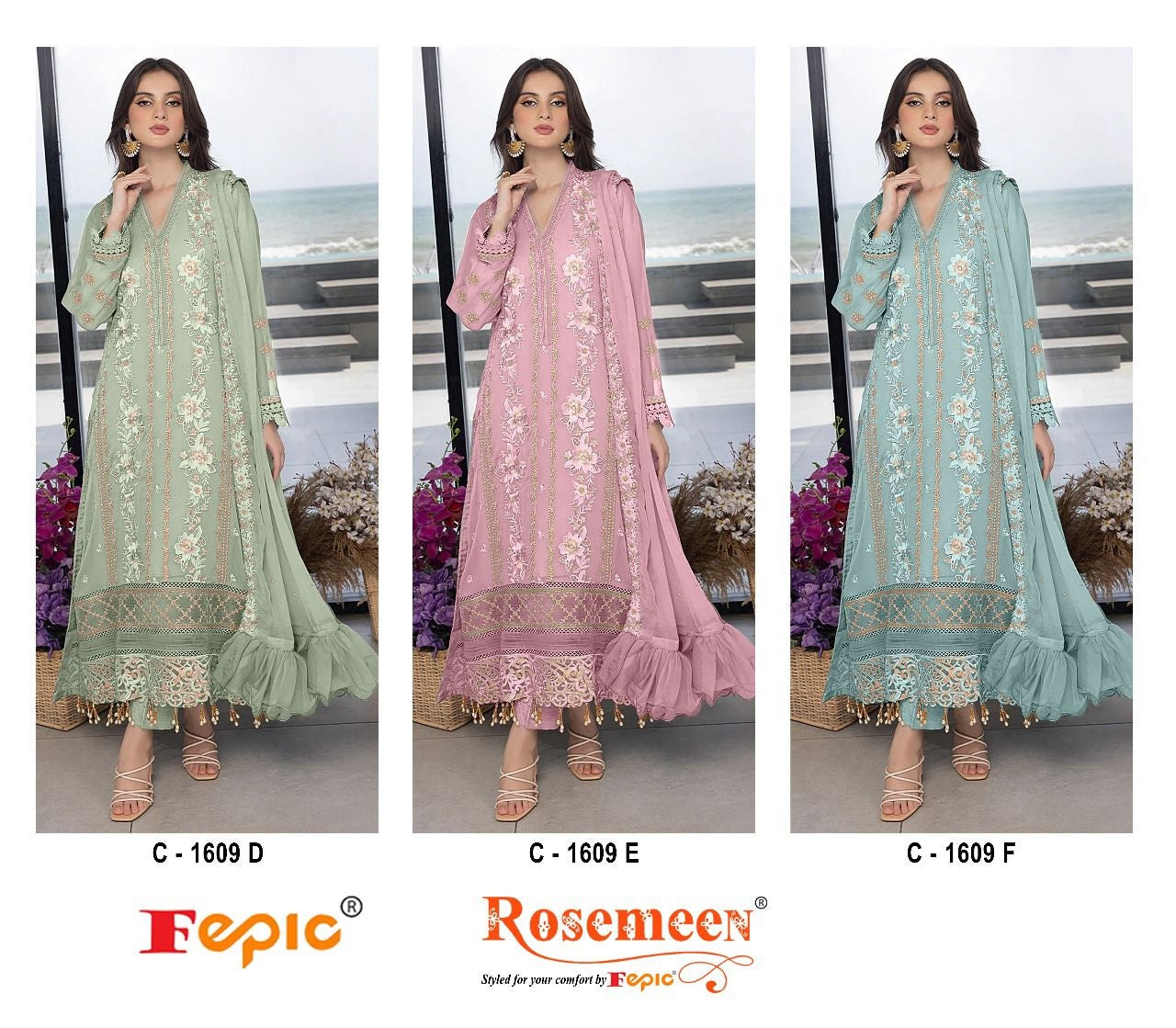 1609-New Fepic Georgette Pakistani Salwar Suits