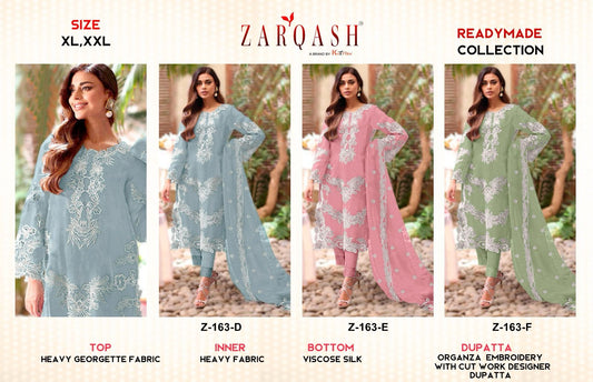 163 Colours Zarqash Georgette Pakistani Readymade Suits