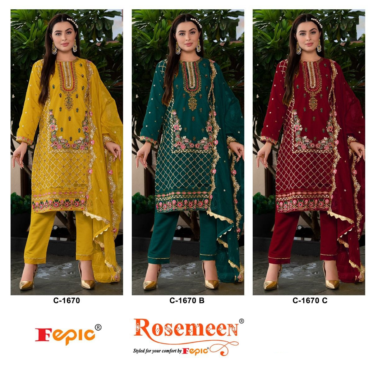 1670 Fepic Georgette Pakistani Salwar Suits