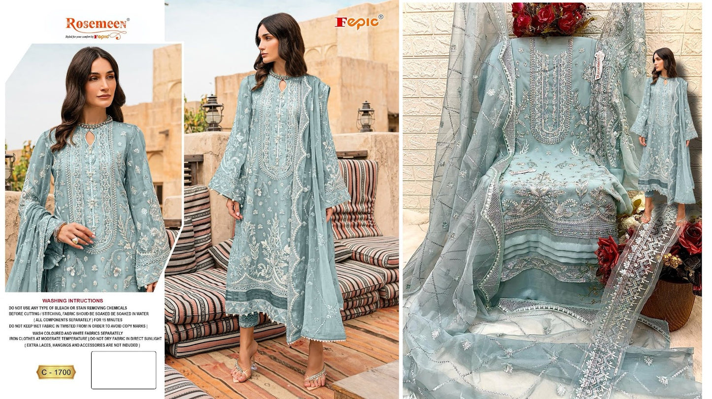 1700 Fepic Georgette Pakistani Salwar Suits