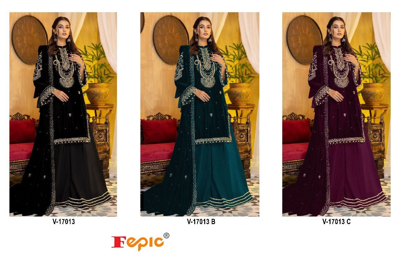 17013 Fepic Velvet Pakistani Salwar Suits