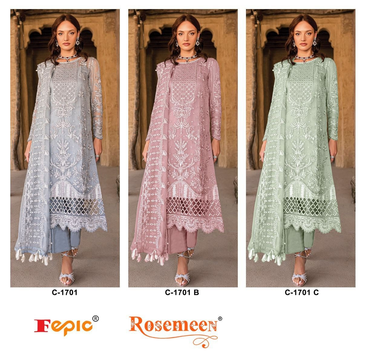 1701 Fepic Georgette Pakistani Salwar Suits