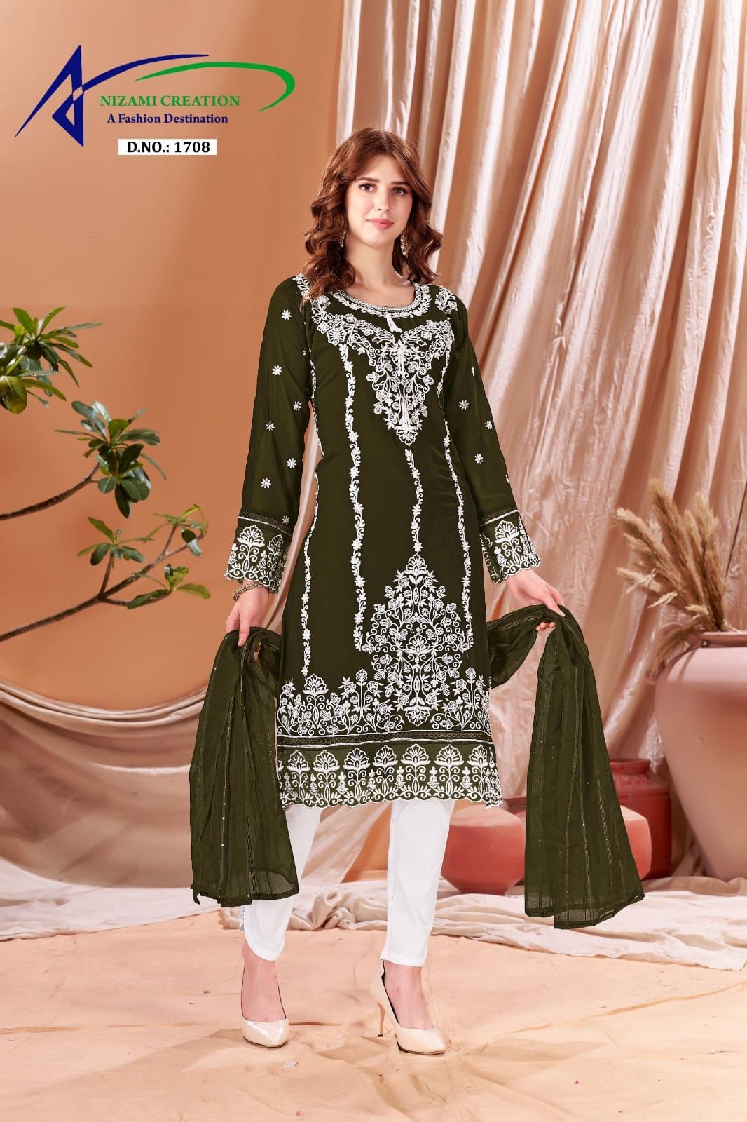 1708 Nizami Creation Fox Georgette Pakistani Readymade Suits